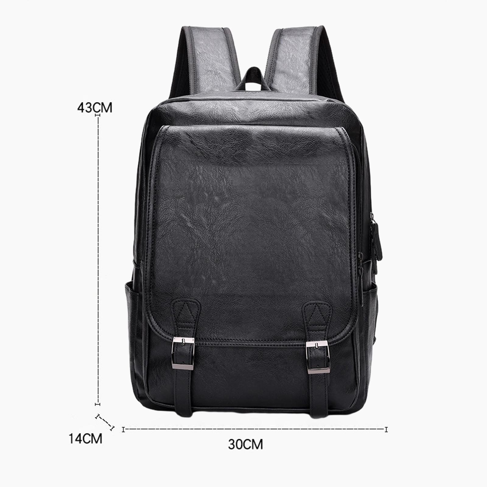 Men's PU Leather Laptop Backpa - огляд і ціна Leather Work Rucksack Mens
